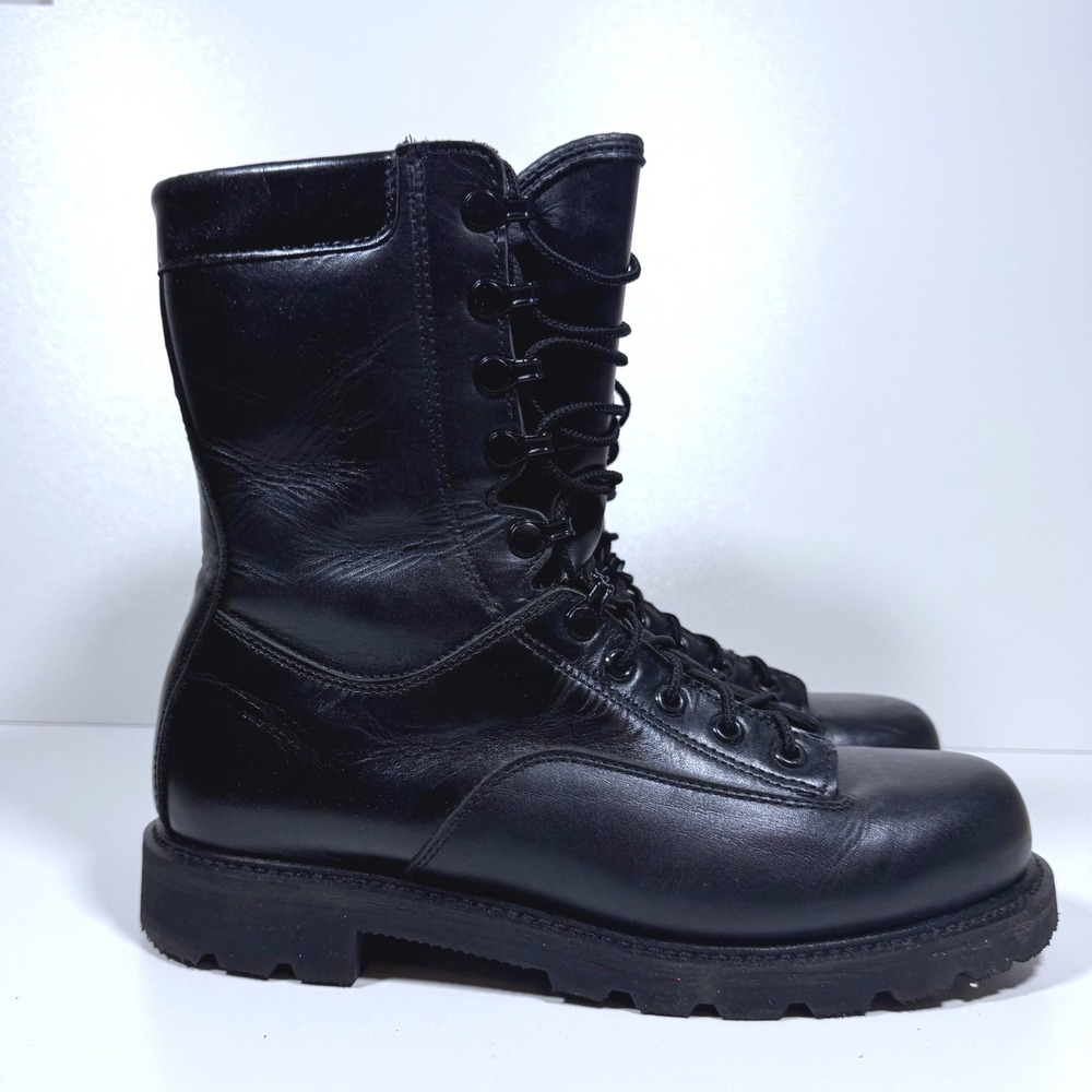 Boulet Canadian Forces Black Leather Steel Toe Combat Boot 8 Grunge Utility 6480
